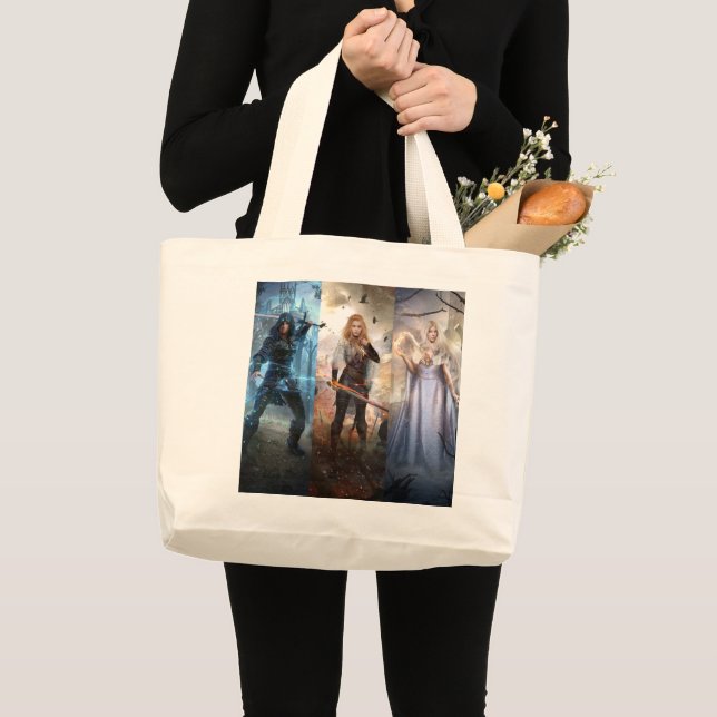Kingsmen Chronicles Trilogie Fantasy Art Tote Tasc Jumbo Stoffbeutel (Vorderseite (Produkt))