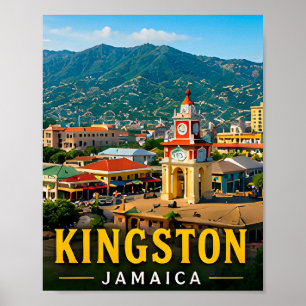 Kingston Blue Mountains und jamaikanische Kultur Poster