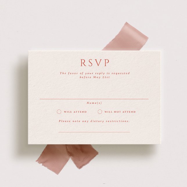 Kingston Formal Landscape Wedding RSVP Card Einladung (Von Creator hochgeladen)