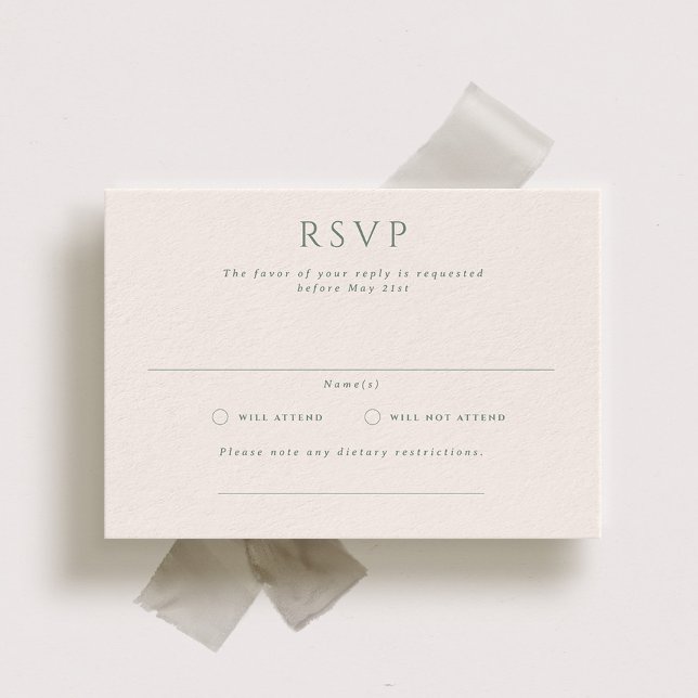 Kingston Formal Landscape Wedding RSVP Card Einladung (Von Creator hochgeladen)