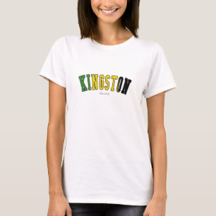 Kingston in den Jamaika-Staatsflaggefarben T-Shirt