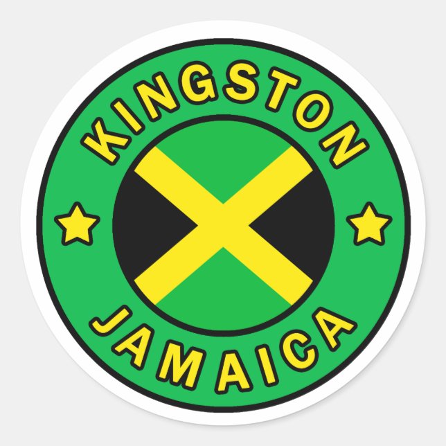 Kingston Jamaica Aufkleber (Vorderseite)