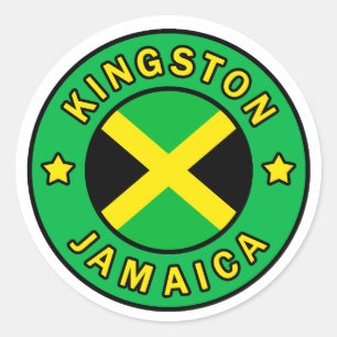 Kingston Jamaica-Aufkleber Runder Aufkleber