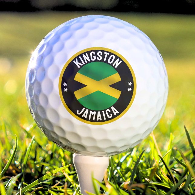Kingston Jamaica City Jamaica Flagge Golfball (kingston jamaica jamaican flag golf ball)