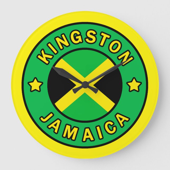 Kingston Jamaica Große Wanduhr (Vorderseite)
