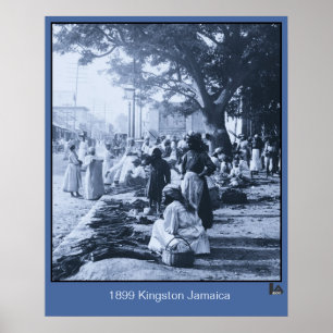 Kingston Jamaica Market 1899 Poster