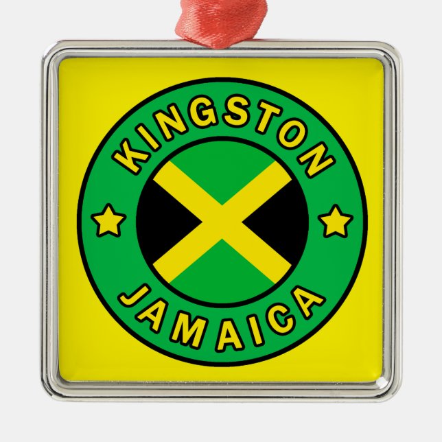 Kingston Jamaica Ornament Aus Metall (Vorne)