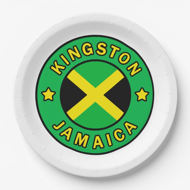 Kingston Jamaica Pappteller (Vorderseite)
