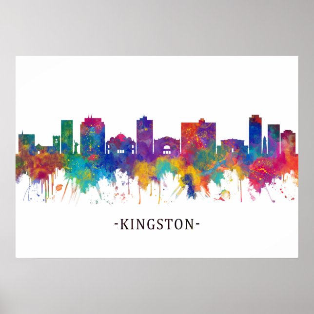 Kingston Jamaica Skyline Poster (Vorne)