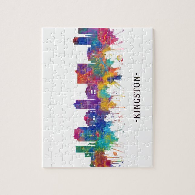 Kingston Jamaica Skyline Puzzle (Vertikal)