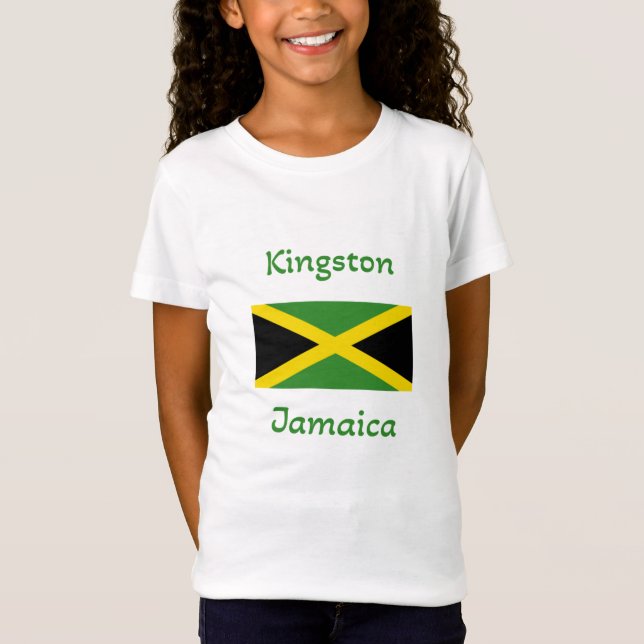 Kingston Jamaica - T - Shirt der jamaikanischen Fl (Vorderseite)