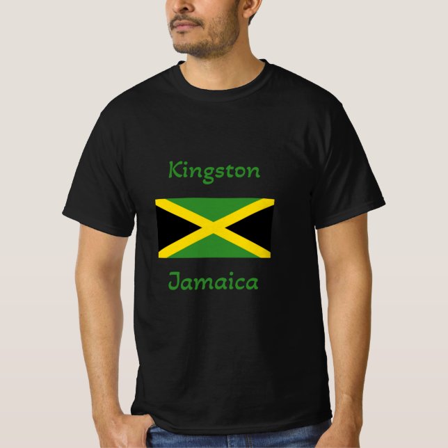 Kingston Jamaica - T - Shirt der jamaikanischen Fl (Vorderseite)