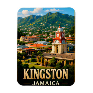 Kingston Jamaika Blue Mountains Reise-Souvenir Magnet