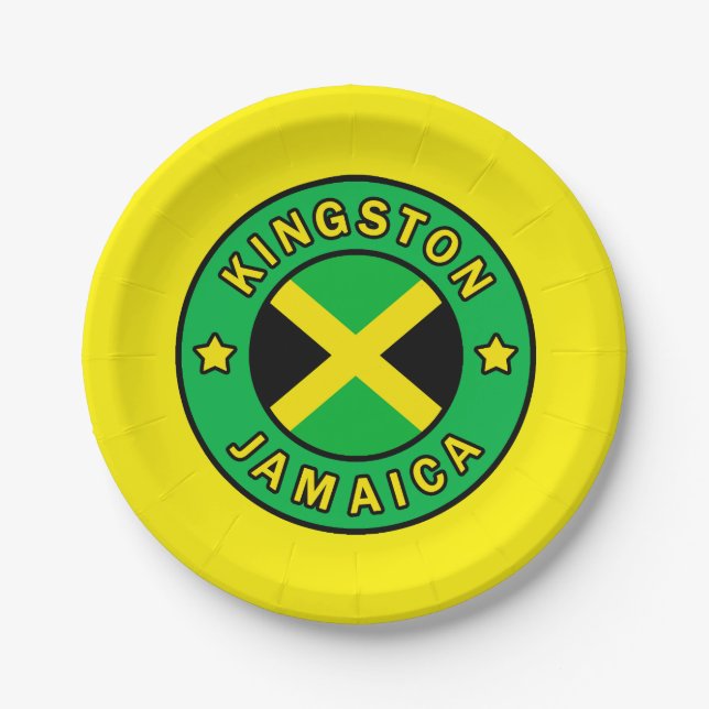 Kingston Jamaika Pappteller (Vorderseite)