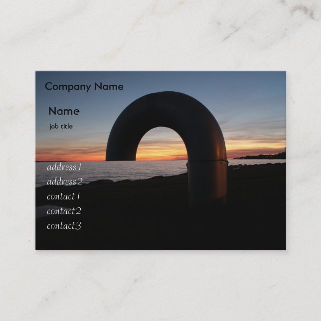 Kingston Lake, Ontario Sonnenuntergang. Visitenkarte (Vorderseite)