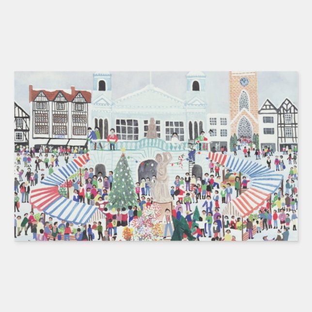 Kingston Market Surrey Rechteckiger Aufkleber (Vorderseite)