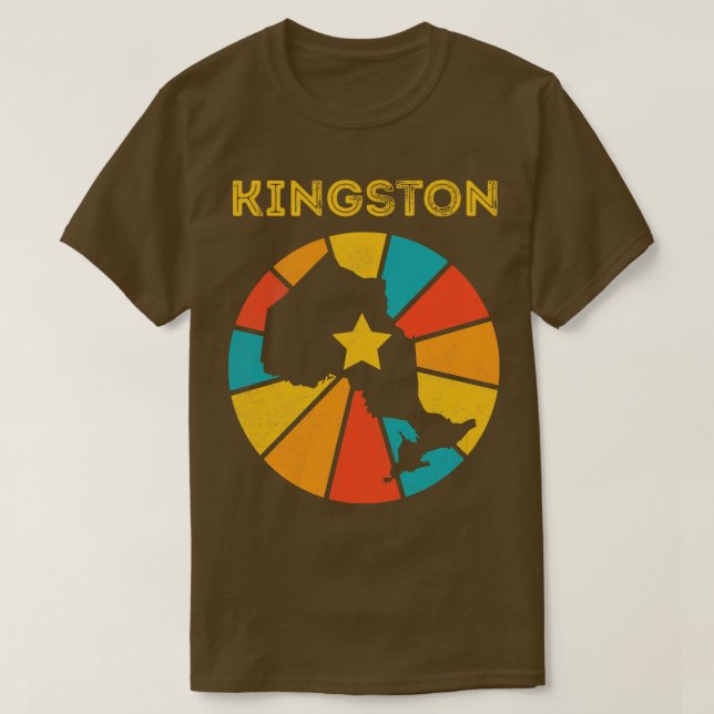 Kingston Ontario Kanada Vintag Distressed Souveni T-Shirt (Design vorne)