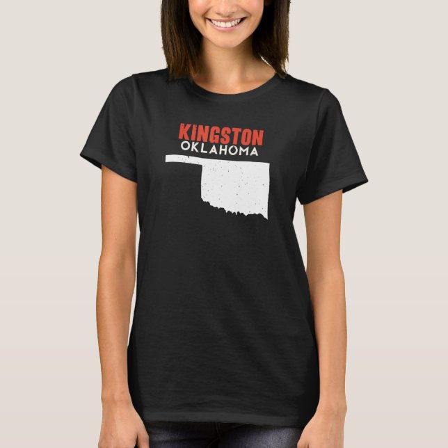 Kingston USA State America Travel Oklahoman T-Shirt (Vorderseite)