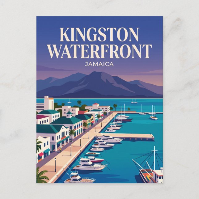 Kingston Waterfront Jamaika Postkarte (Vorderseite)
