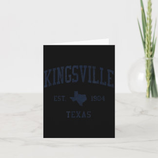 Kingsville Tx Jn1 Vintage Athletic Blue Design  Karte
