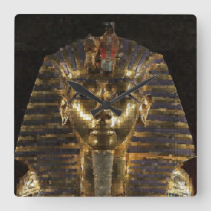 KingTut20150901 Quadratische Wanduhr