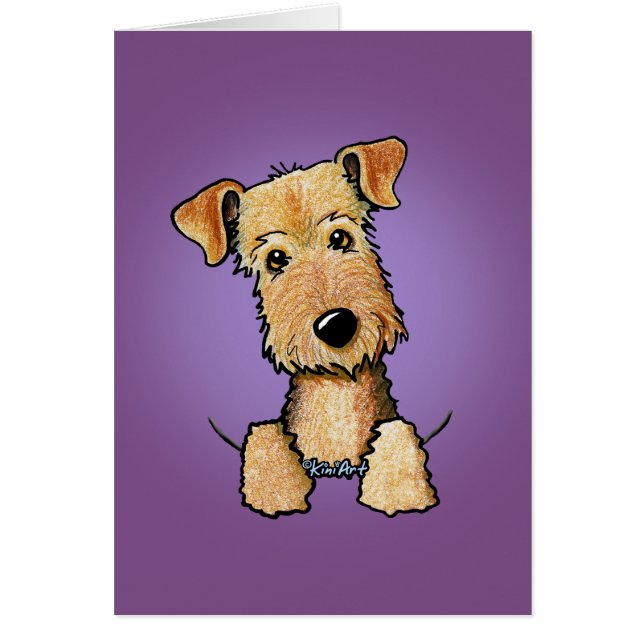 KiniArt Airedale Terrier Grußkarte (Vorne)