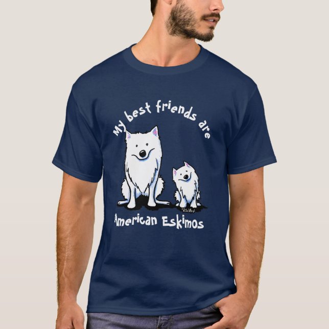 KiniArt American Eskimo Friends T-Shirt (Vorderseite)