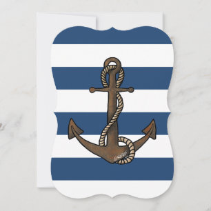 KiniArt Anchor Nautical Invitation Einladung