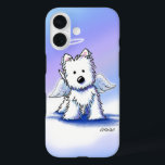 KiniArt Angel Westie iPhone Case<br><div class="desc">KiniArt Westie Terrier Art von Contemporary PUP Artist,  Kim Niles. © Kim Niles,  KiniArt™ - ALLE Rechte vorbehalten.</div>
