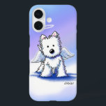 KiniArt Angel Westie iPhone Case<br><div class="desc">KiniArt Westie Terrier Art von Contemporary PUP Artist,  Kim Niles. © Kim Niles,  KiniArt™ - ALLE Rechte vorbehalten.</div>