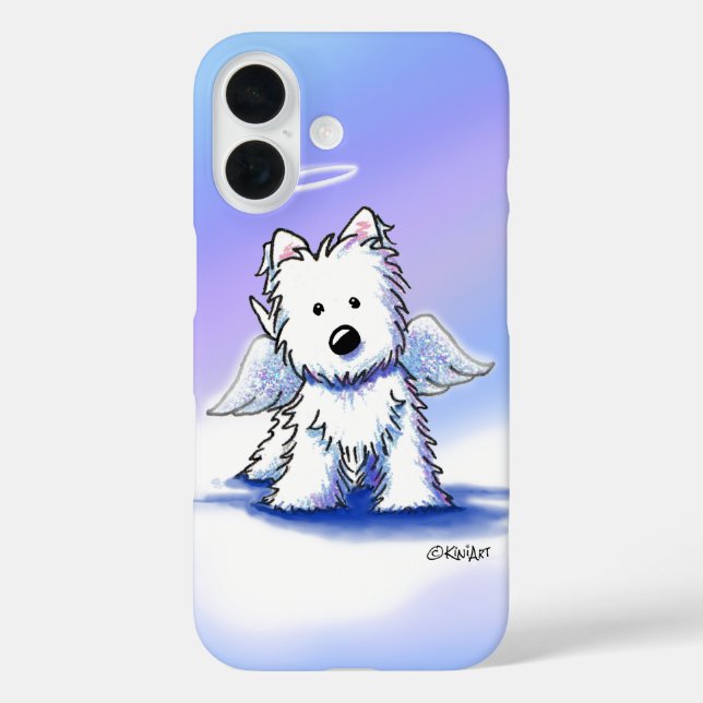 KiniArt Angel Westie iPhone Case (Rückseite)