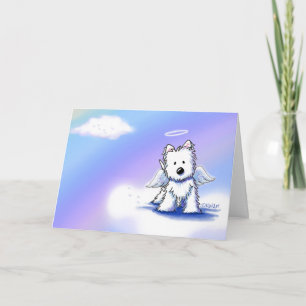 KiniArt Angel Westie Sympathy Card Karte
