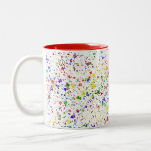 KiniArt Artist Paint Splattered Zweifarbige Tasse