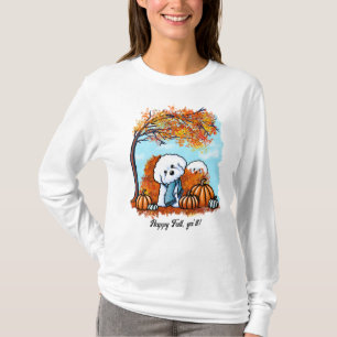 KiniArt Autumn Bichon Frise T-Shirt