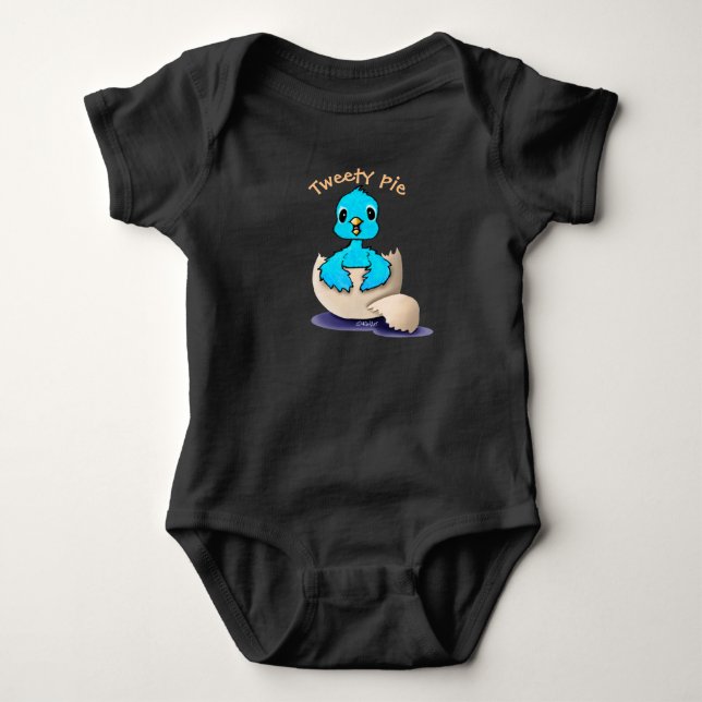 KiniArt Baby Bird Baby Bodysuit Strampler (Vorderseite)