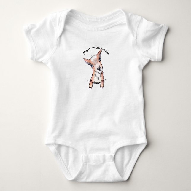 KiniArt Baby Goat Baby Strampler (Vorderseite)