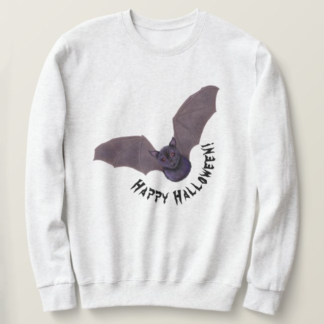 KiniArt Bat Halloween Sweatshirt (Design vorne)