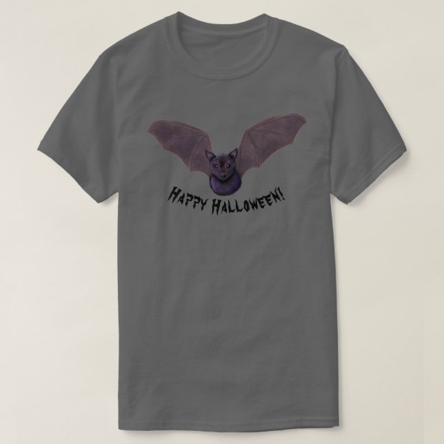KiniArt Bat Halloween T - Shirt (Design vorne)