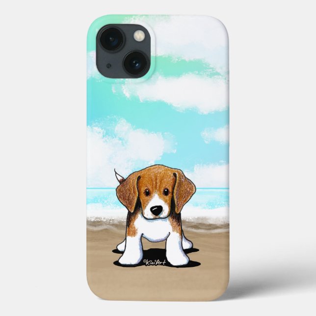 KiniArt Beach Beagle iPhone Case (Rückseite)