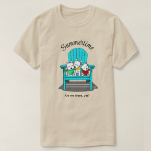 KiniArt Beach Westie Trio T-Shirt