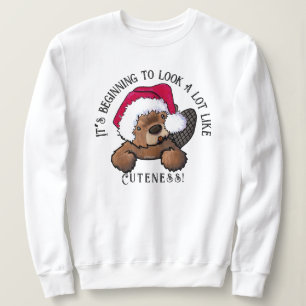 KiniArt Beaver Christmas Sweatshirt