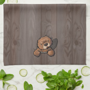 KiniArt Beaver Kitchen Handtuch