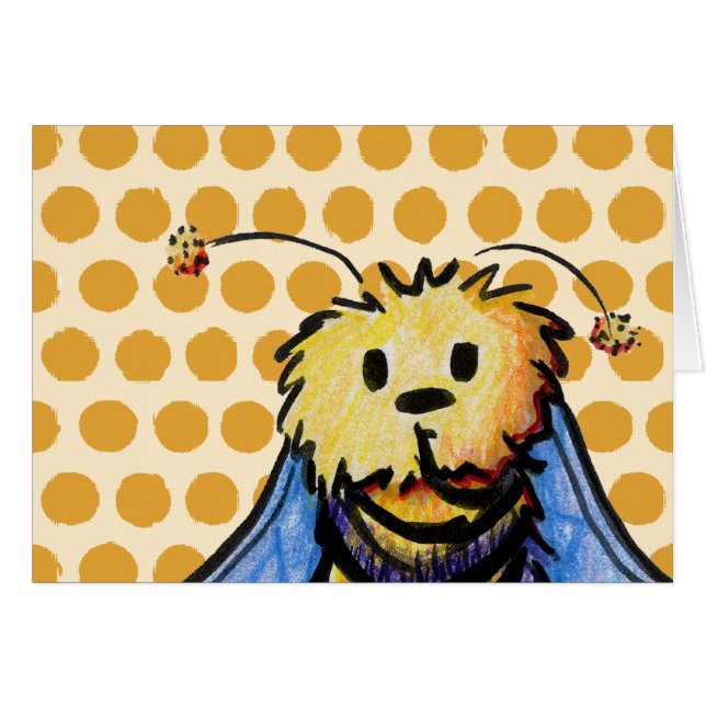KiniArt Bee Notecard (Vorderseite (Horizontal))