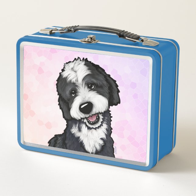 KiniArt Bernadoodle Metall Brotdose (Vorderseite)
