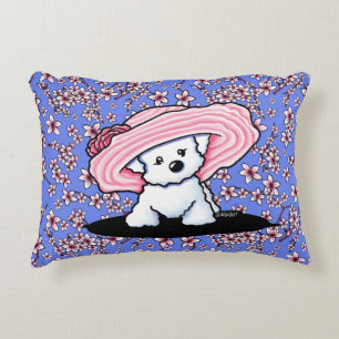 KiniArt Bichon Cherry Blossom Lumbar Pillow Dekokissen