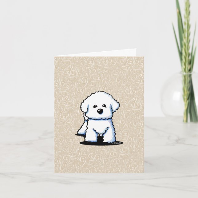 KiniArt Bichon Note Card Einladung (Vorderseite)
