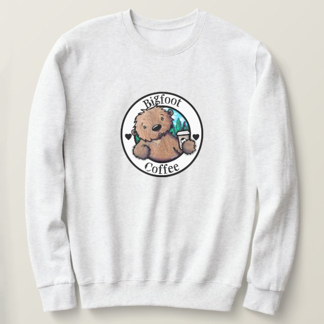 KiniArt Bigfoot-Kaffee Sweatshirt (Design vorne)