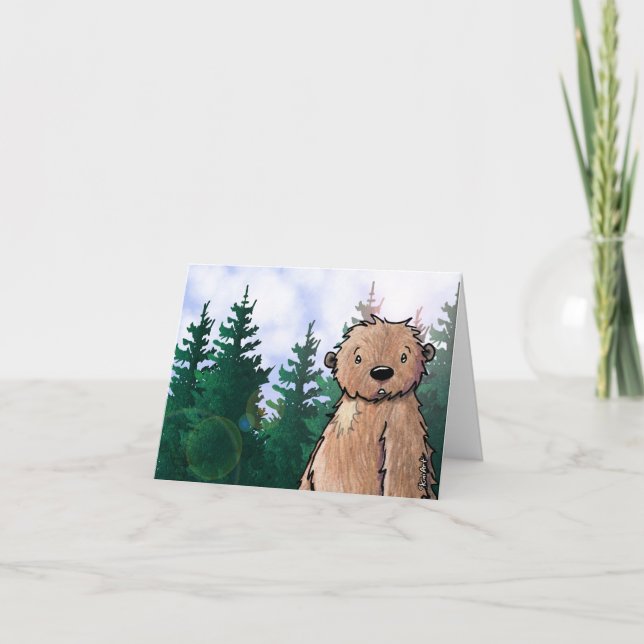 KiniArt Bigfoot Sasquatch Note Card Karte (Vorderseite)