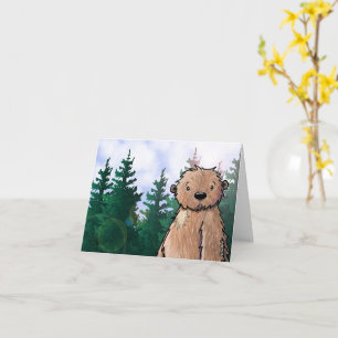 KiniArt Bigfoot Sasquatch Note Card Karte