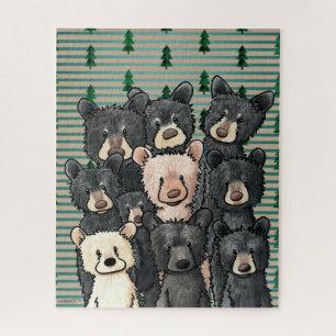 KiniArt Black Bears Puzzle